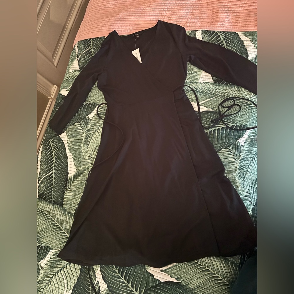 Banana Republic Black wrap long  Sleeve Dress